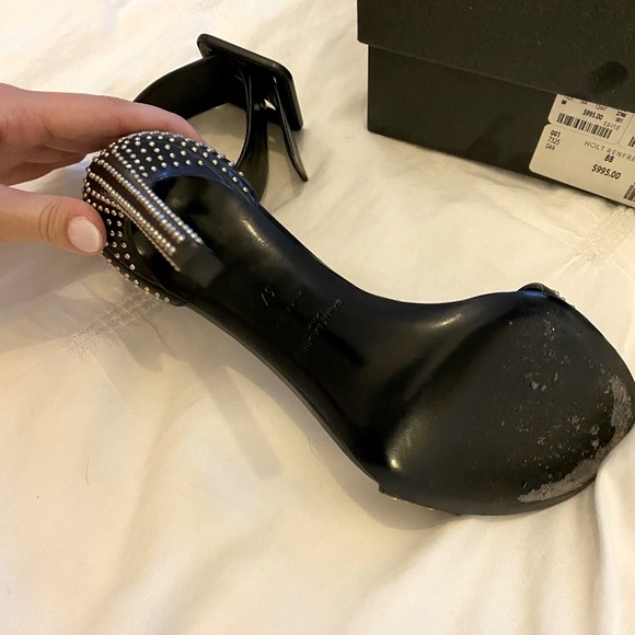 Saint Laurent YSL Authentic Studded Heels - Picture 3 of 4